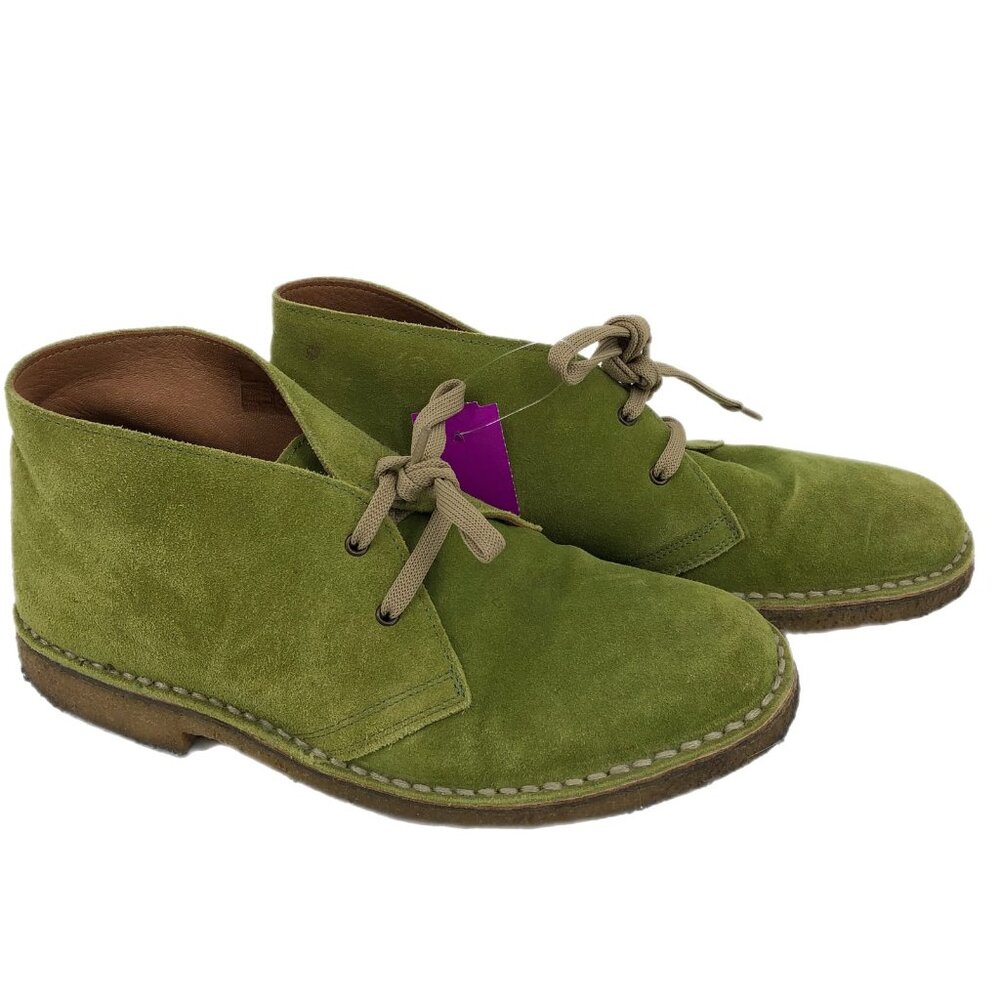 Classic Green Leather Chukka Boots | Men's Size 7.5